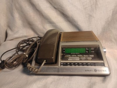 Vintage GE FM/AM Clock Radio Memory Telephone 7-4700 Retro Estate Find Tested