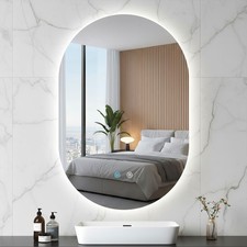 3 Color LED Lighted Bathroom Mirror,Smart Memory Function,Anti-Fog Vanity Mirror
