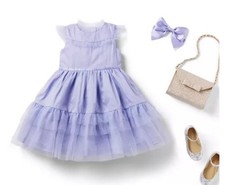 Janie And Jack EUC Lavender sparkle Tulle Special Occasion Dress Size 3 EUC