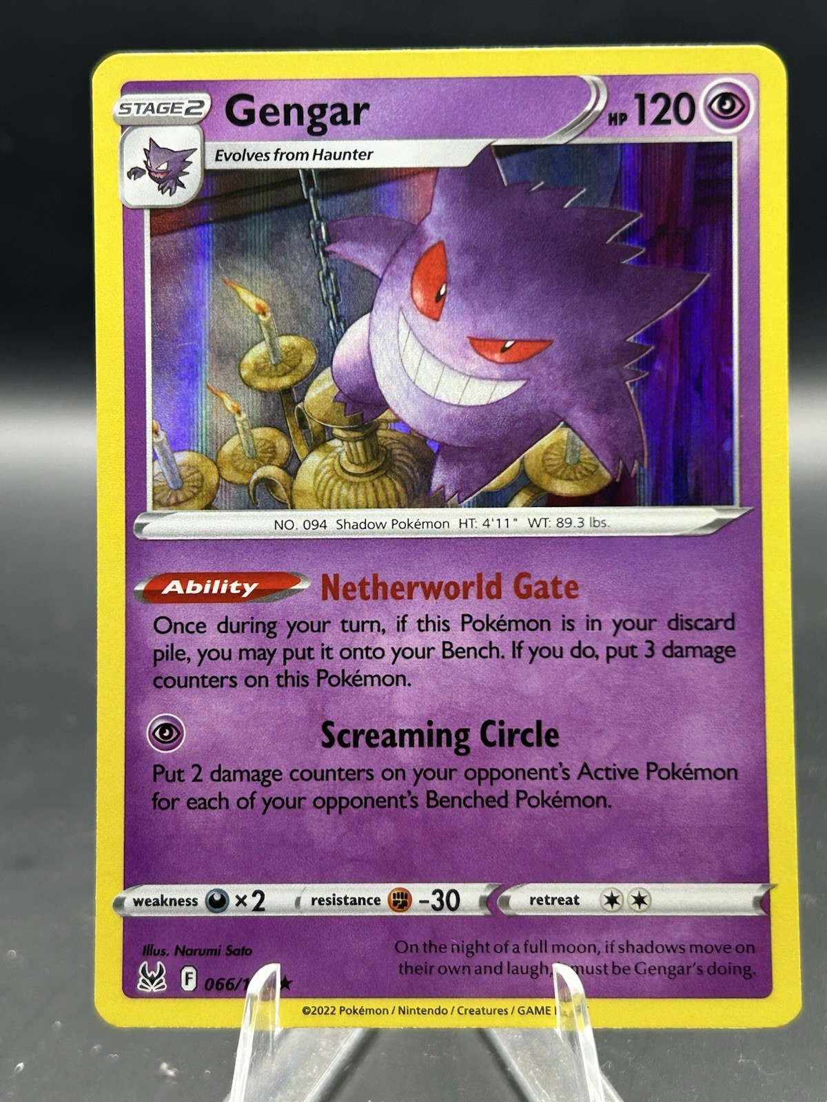 Gengar 66/196 Lost Origin Holo Rare Pokemon Card Pokémon TCG 066/196 LP
