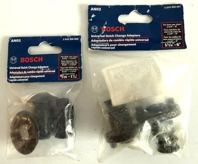 BOSCH UNIVERSAL QUICK CHANGE ADAPTERS AN01 AN02 FOR POWER CHANGE HOLE SAW SYSTEM