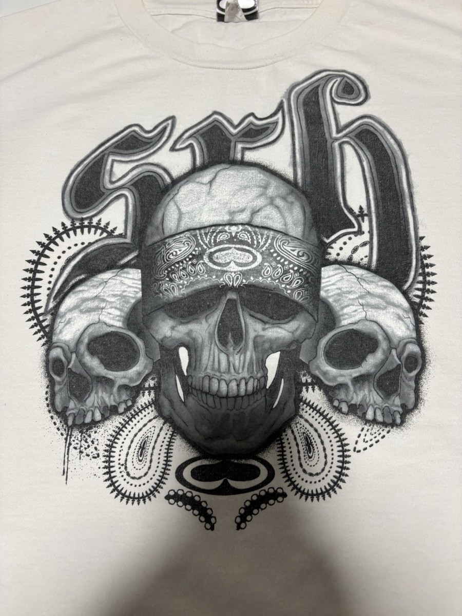 SRH Skull Bandana T-Shirt Size 4XL Motocross Gangster Cholo