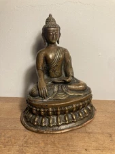 BOUDDHA ANCIEN- CHINE  DYNASTIE QING -BRONZE ET CUIVRE -BOUDDHISME TIBET-ANTIQUE