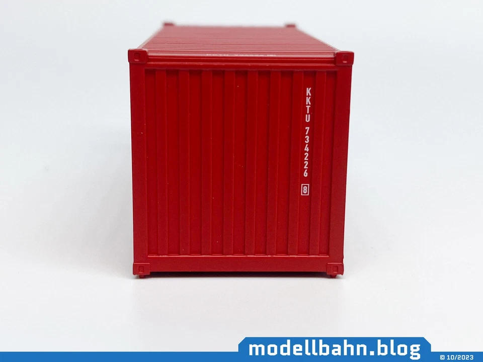Roter 20ft Container "K"-Line in 1:87 (H0) - Bild 4 von 4