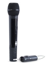 Portable Wireless Microphone Black - Premium Unidirectional UHF Wireless Mi...