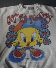Vintage Looney Tunes Tweety Sweatshirt Mens Large White Got 2B Tweety Graphic