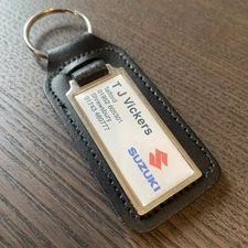 NEW Suzuki Telford Leather Key Ring/Fob Chain Dealer Garage Swift Ignis Vitara 