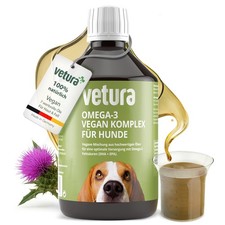 Vetura Pflanzliches Omega-3-&Ouml;l f&uuml;r Hunde &ndash; Alternative zu Fisch&ouml;l - 500ml