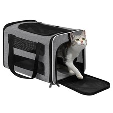 PAPZER Cat Carrier Soft-Sided 18x11x11 Inch Travel Bag for Medium Cats Over 1...