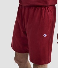 Champion  Men's 9" Lightweight Lounge Shorts, C Patch Logo Pomegranate Size S