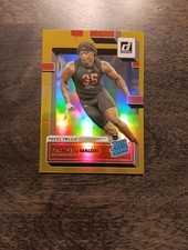 2022 DONRUSS PRESS PROOF PREMIUM DEANGELO MALONE RC GOLD Falcons Rated Rookie