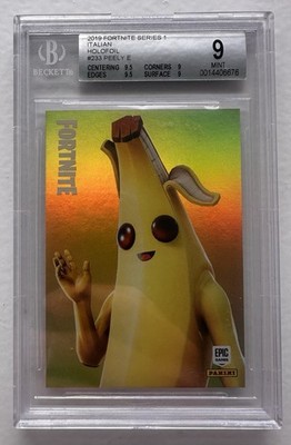 Panini Fortnite Series 1 Italian Holofoil No.233 Peely Rated Card BGS 9