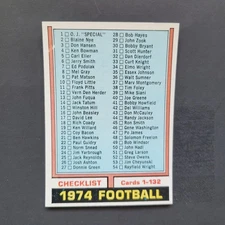 1974 TOPPS FOOTBALL CARDS You Pick NM to Mint #1 to #148 Complete your Set