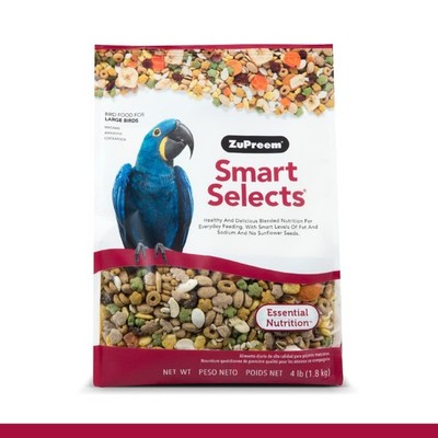 ZuPreem Smart Selects Bird Food, Daily Nutrition for Amazons, Cockatoos, and ...