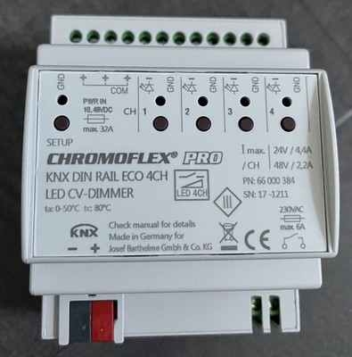 Barthelme Steuergerät CHROMOFLEX 66000384 KNX LED Mehrkanal Dimmer
