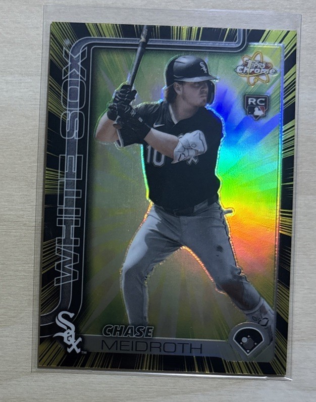 2025 Topps Chrome Update Chase Meidroth #RR-31 Radiating Rookies SSP RC