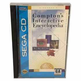 Compton's Interactive Encyclopedia (Sega CD, 1994) Complete w/ Manual + Reg Card