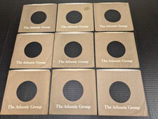 Lot of 9 Vintage Atlantic Group 45 RPM 7" Company Record Sleeves for Rock Jazz