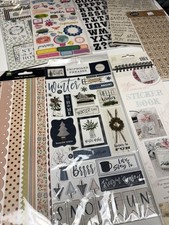 Sticker Lot Junk Journal Winter Chipboard Alphabet Sentiments