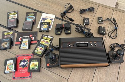 Vintage Atari 2600 Console Bundle w/8 Games - Tested & Working +FAST SHIPPING