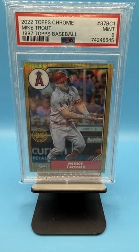 2022 Topps Chrome Mike Trout #87BC1 1987 Topps Baseball - PSA 9 Angels