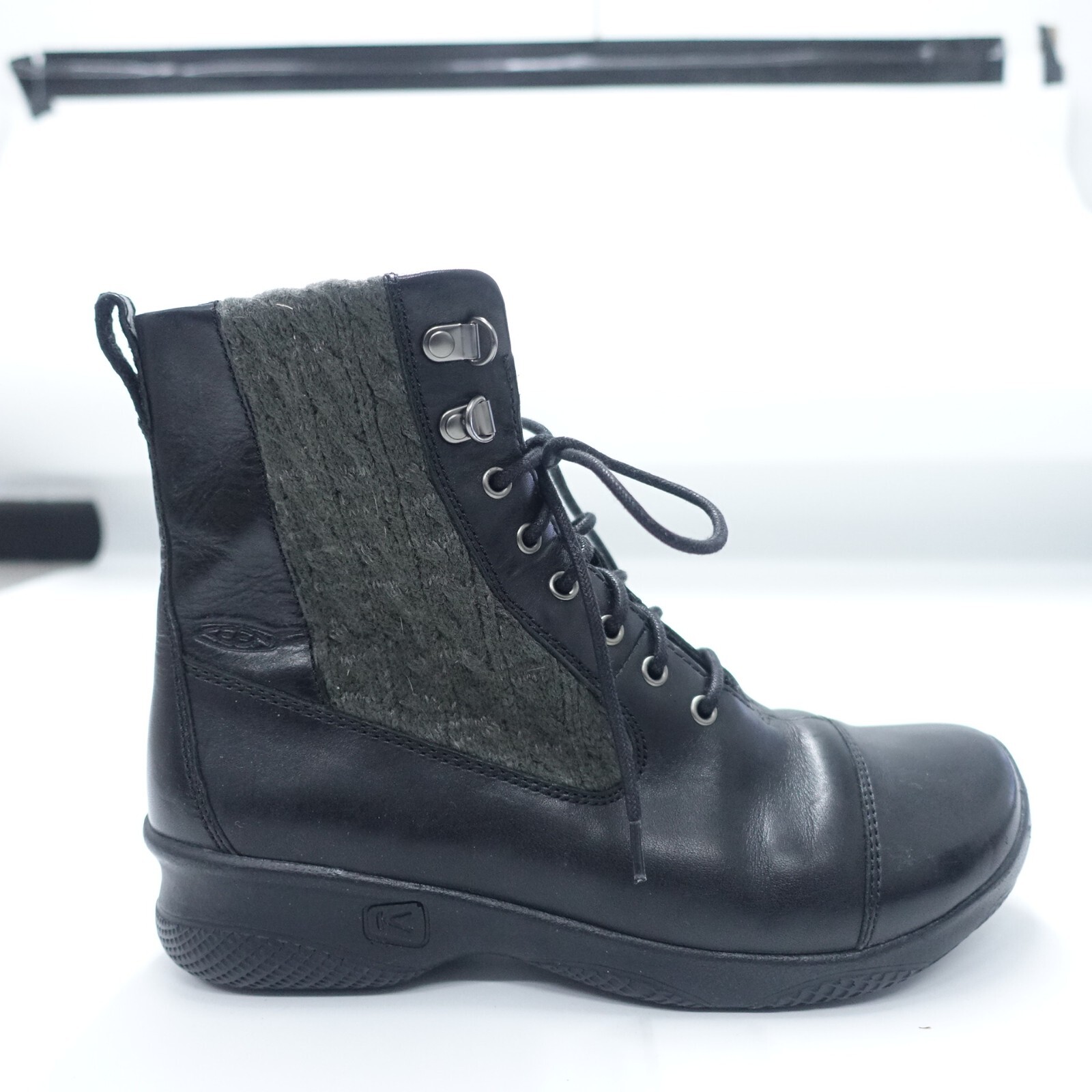 Stivali Keen donna taglia 9 5 neri pelle berna bambino berna stringati alla caviglia combattimento