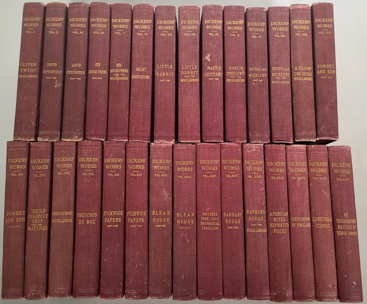Complete Works Of Charles Dickens 1901 - 29 Volumes Out of 30 in