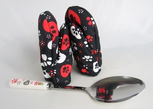 Pawfetti Temp-Tations Pawfetti Mini Oven Mitts Gloves & Serving Spoon Set - NEW ...