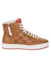 100% AUTHENTIC NEW MEN MCM COGNAC LOGO SIDE ZIP HIGH TOP SNEAKERS EU 45/US 12 — photo 2