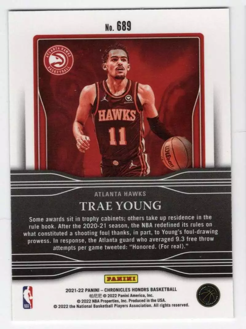 Trae Young Score 2021 Panini Chronicles Card # 133 – VTC