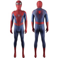 Upgraded The Amazing Spider-Man TASM2 Jumpsuit Costume Cosplay Halloween Party