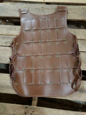 Medieval Viking Studded Leather Armor Samurai Vest Sleeveless Jerkin  Cuirass SCA