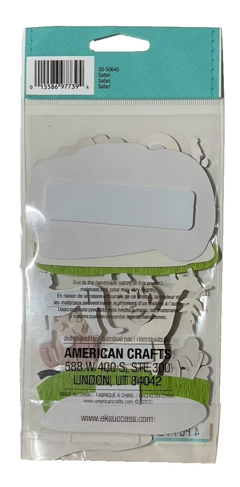 Safari~Elephant~Giraffe Dimension Scrapbook Sticker Embellish ~Jolee's Boutique Foto 2 de 2