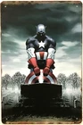 TIN SIGN 8x12 Captain America superhero Marvel comics shield  movie vintage B16
