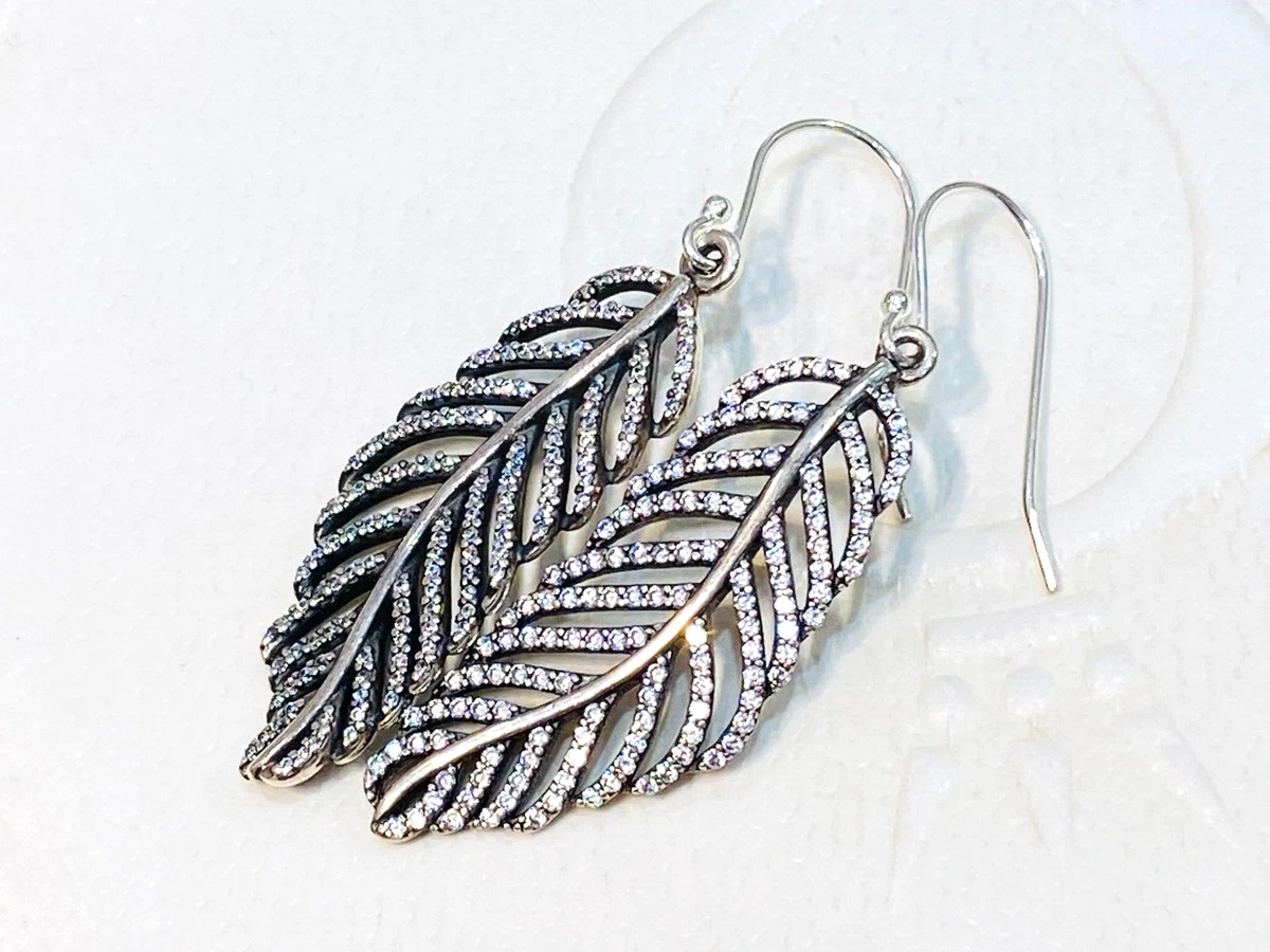 Pandora spiritual feathers earrings Clearance
