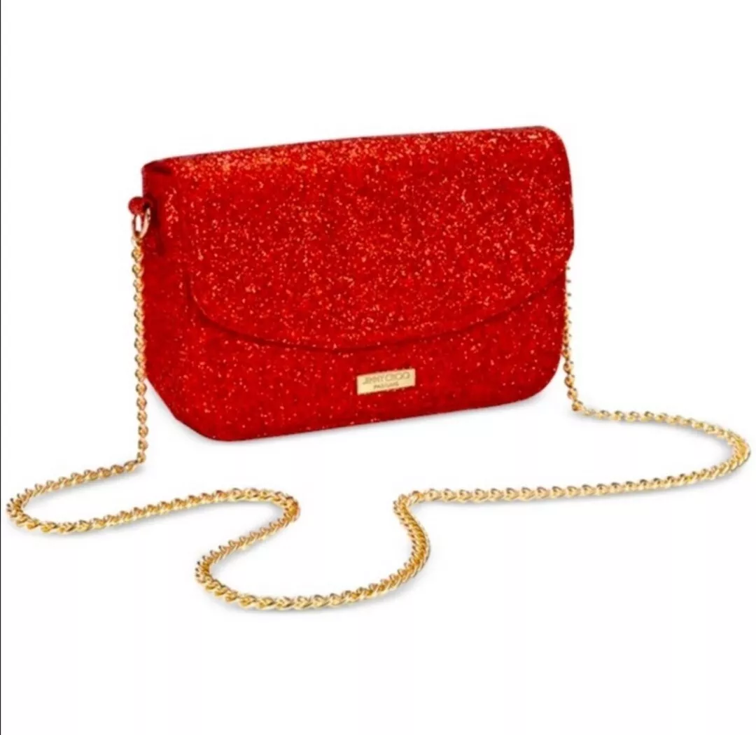 Red glitter cheap clutch