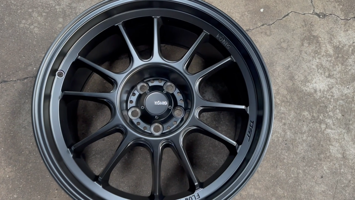 New 17x9J KONIG HYPERGRAM (4 Wheel) 5x100 BRZ XV GT86 GR86 BLACK
