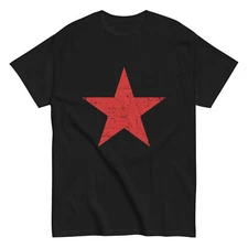 RED STAR Shirt army military political 70s 80s 90s alternative grunge punk emo