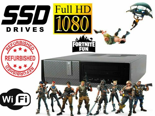 Gaming PC Desktop Computer DELL i5 16GB R7-250 128GB SSD+1TB HDD Win10 WIFI
