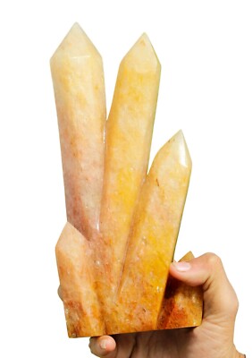Stunning Golden Quartz Points Crystal Healing Reiki Stone Gift Cluster 1495g