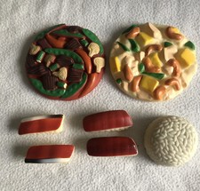 Lot of Pretend Food Sushi Fake Prop Toy MTC Marvel Cashew Chicken Rice Beef Veg