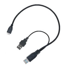 Micro 60cm USB 3.0 Data Y Power Cable Lead for Toshiba Canvio Desk HDWC120XK3J1