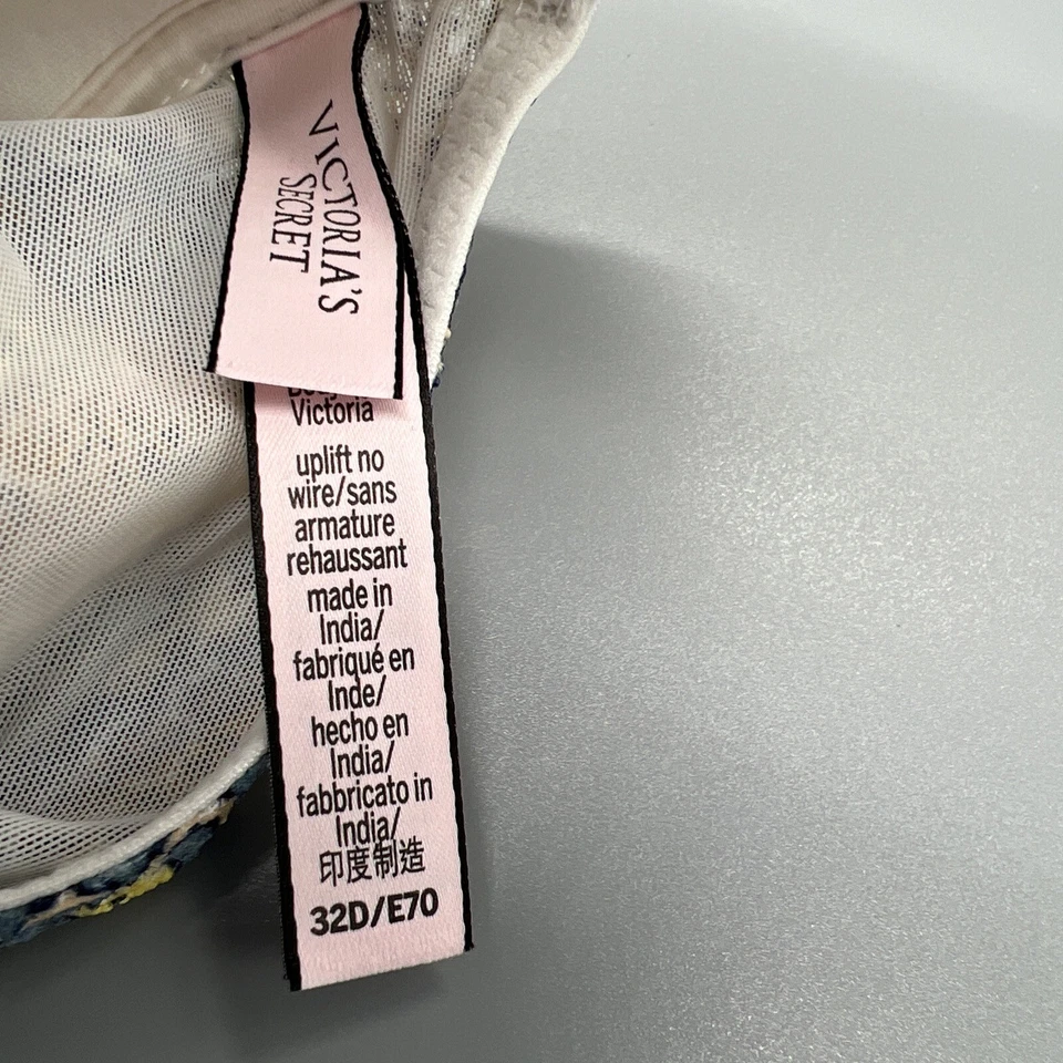 Victorias Secret Blue Yellow Paisley Bra Womens Sz 34C NWT - Image 4 of 4