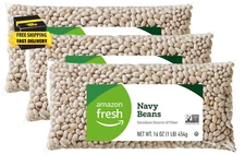 , Navy Beans, Whole, 16 Oz (Pack of 3) ⭐️⭐️⭐️⭐️⭐️