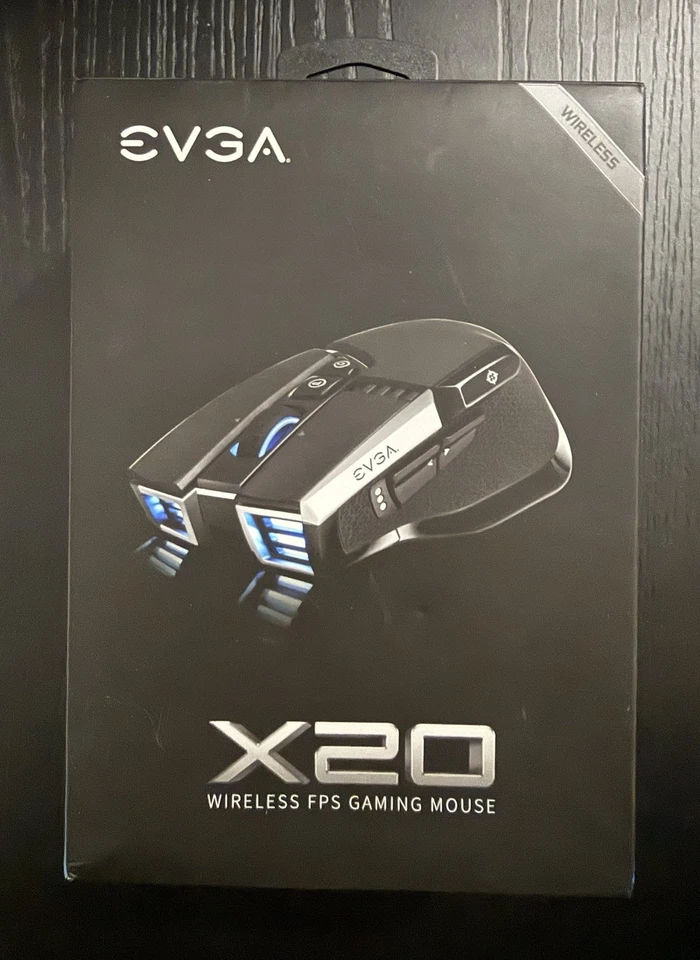 EVGA X20 Wireless Gaming Mouse 16000 DPI RGB Customizable 5 Profiles Black NEW - Image 2 of 2