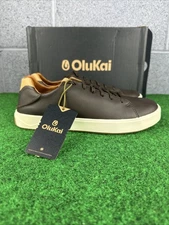 Olukai Lae'ahi li 'ili Leather Sneaker - Dark Java Size Size: 10.5 Mens