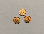 LOT OF 1944 P-D-S RED BRILLIANT UNCIRCULATED SET OF ALL 3 MINTS