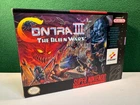 Contra 3 III: The Alien Wars (Nintendo SNES, 1992) FULLY Complete CIB NM BOX!!