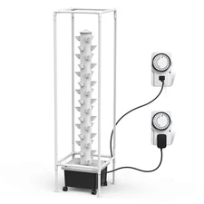 Hydroponic Growing System, Indoor Herb Garden with 20L Water Tank Timer Grow LED