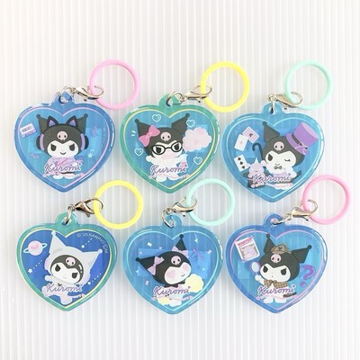 Sanrio Kuromi Pukuri Herz Anhänger Schlüsselanhänger 6er Set Japan 20....
